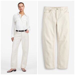 Madewell Cream Straight Leg Jeans High-Rise Timeless